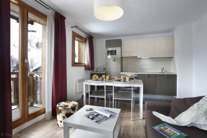 2-kamer appartement - 2 t/m 4 personen - Résidence Vacanceole Au Coeur des Ours 3* - Les Deux Alpes Centre 
