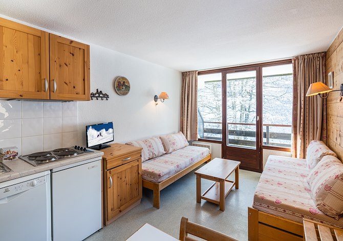 2 Kamer appartement 5 Personen - Résidence Vacanceole Le Grand Morillon - Morillon 1100 Les Esserts