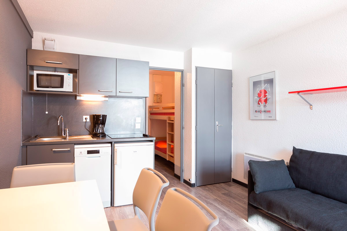 Studio 4 personen Comfort AND101 - Résidence Vacanceole Andromède - Les Deux Alpes Venosc