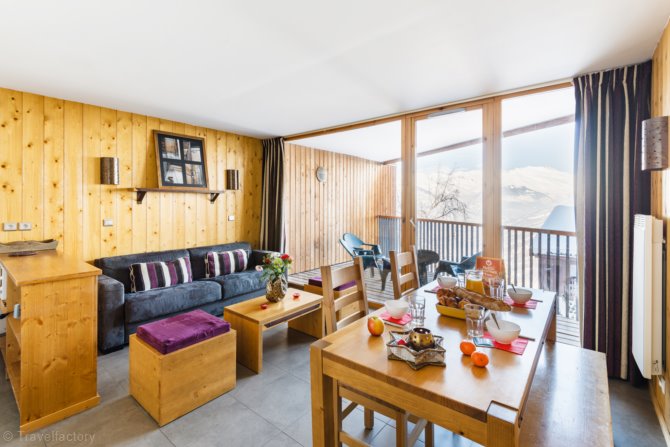 3 kamers en nis of 4 kamers 8 personen - Résidence Lagrange Vacances Les 3 Glaciers 4* - Plagne - Montchavin