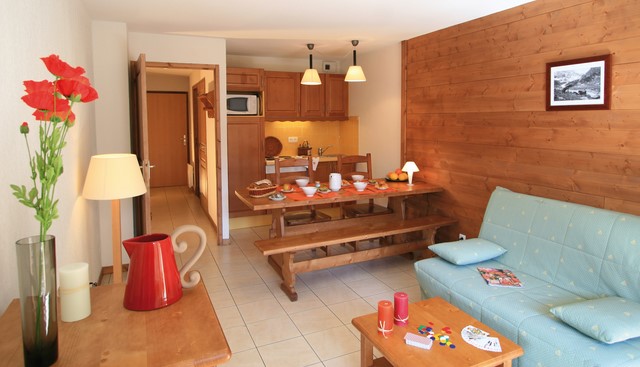 Appartement 2-kamers of 3-kamers 6 personen - Résidence Lagrange Vacances L'Arollaie 4* - Plan Peisey