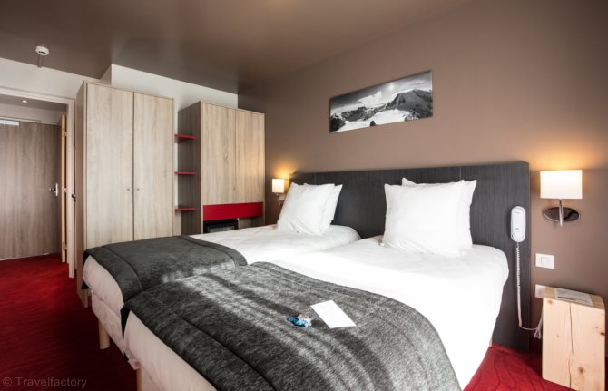 Kamer appartement 2 Personen (eenpersoonsbedden) All Inclusive - Hôtel du Soleil Le Parc Hôtel 4* - Serre Chevalier 1200 - Briançon