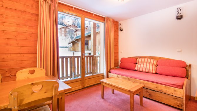 2-kamer appartement cabine - 2 t/m 6 personen - Résidence Vacanceole Les Chalets de la Ramoure - Valfréjus