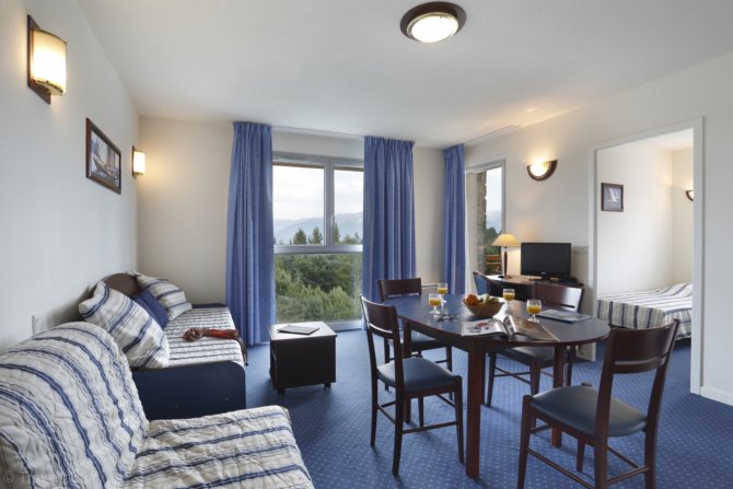 3 Kamer appartement 4/6 personen Uitzicht op bergen - Résidence Vacanceole Appart Vacances Pyrénées 2000 - Font Romeu - Pyrénées 2000