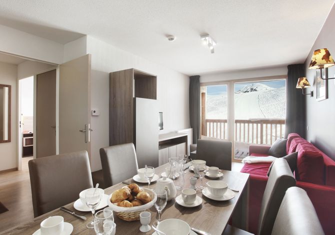 2 Kamer appt. cabine 6 personen - Résidence Prestige Odalys Front de neige 4* - Plagne Villages