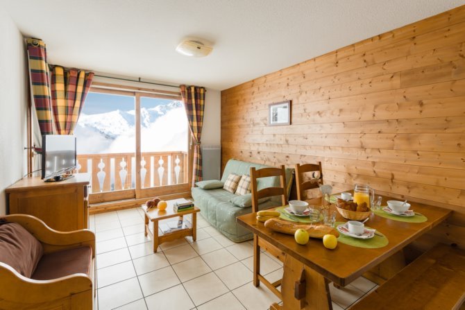 2-kamer appartement - 2 t/m 6 personen - travelski home select - Résidence L'Arollaie 4* - Plan Peisey