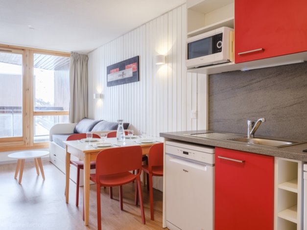 2 Kamer appartement 4/5 personen pistezicht Gebouw B - travelski home select - Résidence Les Lys - Les Menuires Reberty 1850