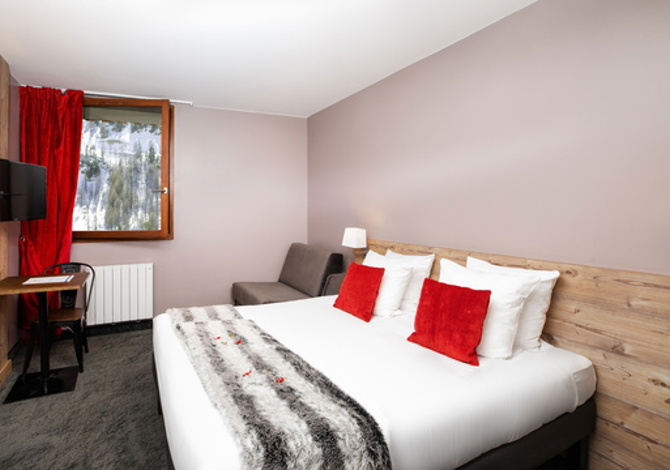 Kamer appartement met tweepersoonsbed en ontbijt - Hôtel Club du Soleil Valfréjus - Valfréjus
