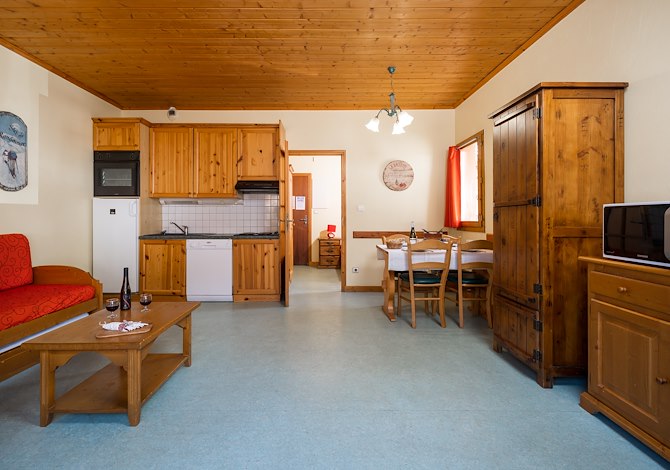 Studio 4 Personen - Résidence Alpes Roc 3* - Pralognan la Vanoise