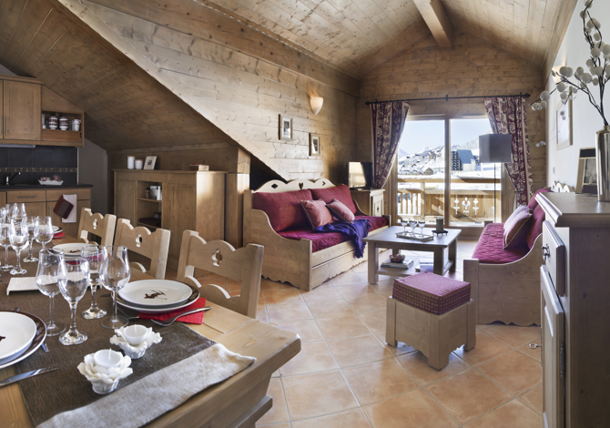 4 Kamer appartement 8 Personen in duplex - Résidence CGH & SPA Le Chalet des Dolines 4* - Montgenèvre