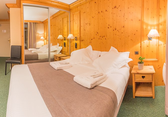 Kamer appartement 2 personen Dubbel bed - Hôtel Alpazur 3* - Val Cenis Lanslebourg