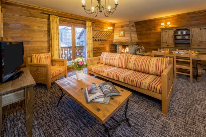 3 Kamer appartement 4/6 personen Chalet Ours - travelski home premium - Résidence Chalets Altitude & Ours 5* - Les Arcs 2000