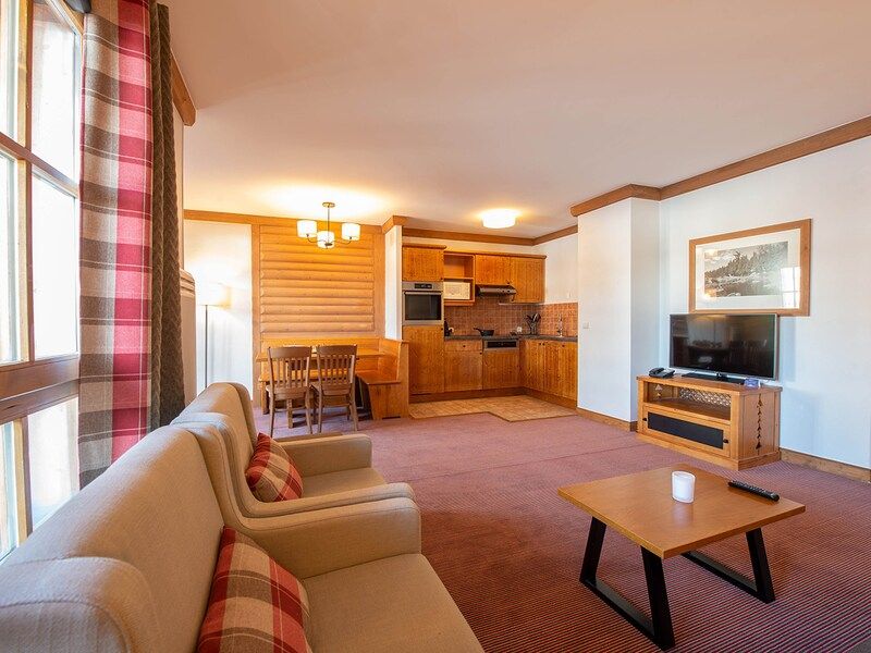 Appartement 6 personen - 2 slaapkamers - Buitenzwembad - Zonder balkon - Pierre & Vacances Premium residentie Arc 1950 Le Village - Les Arcs 1950
