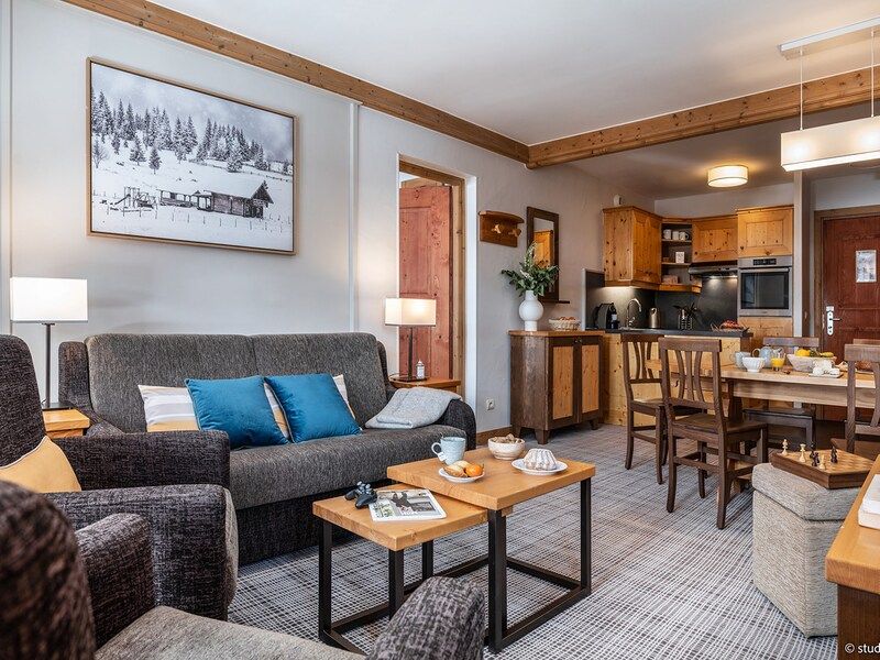 Appartement 6 personen - 2 slaapkamers - Buiten zwembad - Superieur - Zonder balkon - Pierre & Vacances Premium residentie Arc 1950 Le Village - Les Arcs 1950