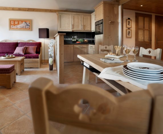 3 Kamer appartement 4/6 Personen Chalet Belles Pistes - Résidence CGH & SPA Les Chalets de Jouvence 4* - Les Carroz d'Araches