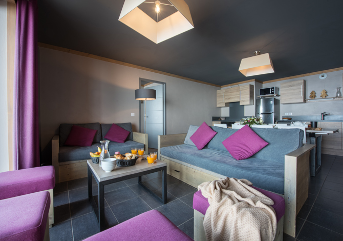 4 Kamers appartement 7 personen - Résidence CGH & SPA Les Chalets du Soleil Contemporains 4* - Les Menuires Reberty 2000
