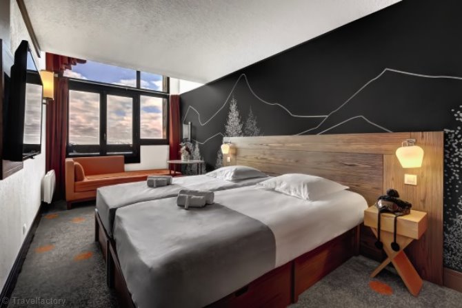 Communicerende 3 persoonskamer Privilege (2 vol. en 1 kind) 1 nacht demi-pensioen - Belambra Clubs Avoriaz - Les Cimes du Soleil - Tout Compris - Avoriaz
