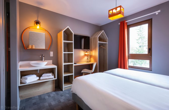 Kamer appartement 2 personen Versant Nord Demi pension - Hôtel Base Camp Lodge - Bourg Saint Maurice
