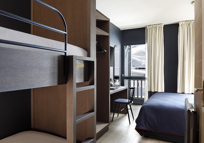 Familiekamer (2 volw + 2 kind) met ontbijt - Hôtel Marielle 4* - Val Thorens