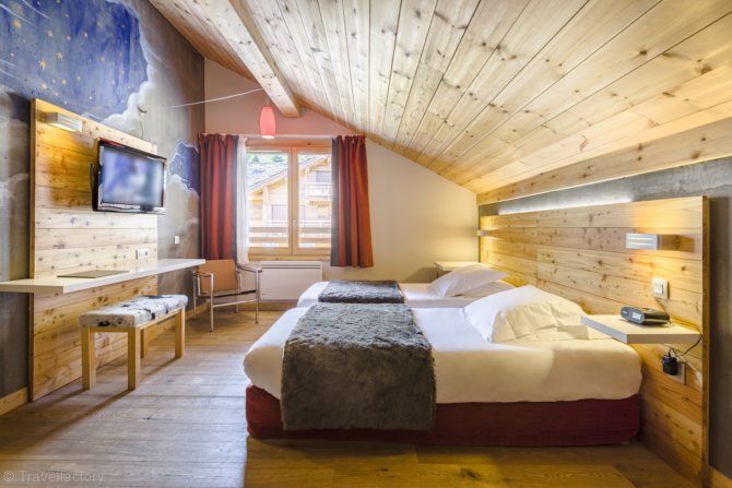 Tweepersoons of twin kamer appartement - Anova Hôtel & Spa - Montgenèvre