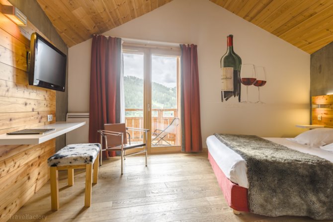Slaapkamer 2 personen Standard Balcon - Anova Hôtel & Spa - Montgenèvre
