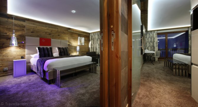 Slaapkamer Familie Communicant 4 Personen in demi-pension - Hôtel Koh-I Nor 5* - Val Thorens