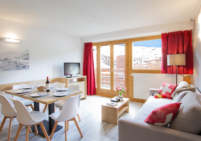 2-kamer appartement slaapnis cabine - 5 t/m 10 personen - Résidence Odalys Le Pelvoux 4* - Plagne Centre