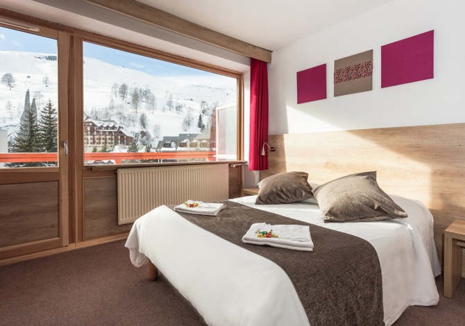 Kamer voor 2 personen met volpension - Hotel Club MMV Le Panorama 3* - Les Deux Alpes Centre 
