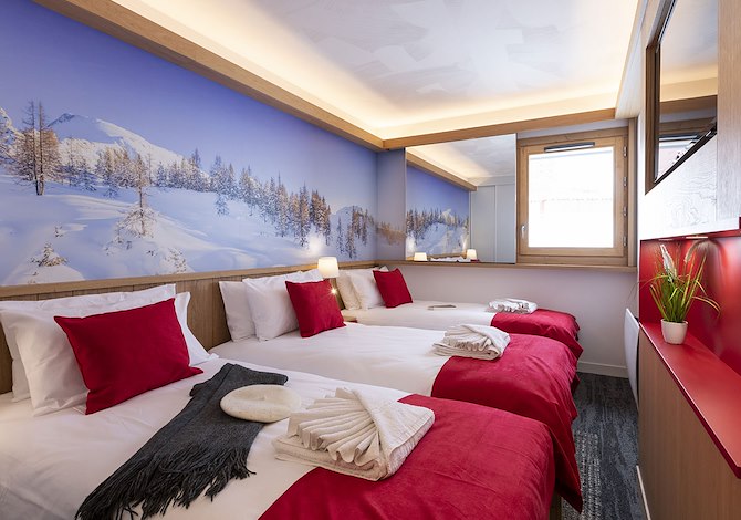 Tweepersoonskamer - 1 t/m 2 personen - Volpension - Hotel Club MMV Plagne 2000 4* - Plagne - Aime 2000