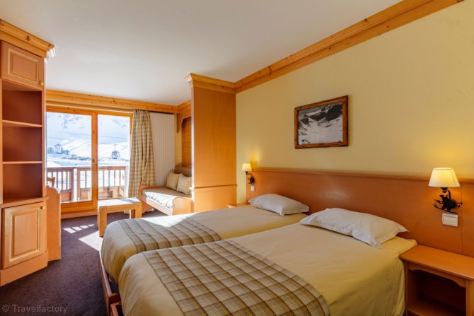 Slaapkamer 3 personen Supérieure Piste Halfpension - Hôtel Le Levanna 4* - Tignes 2100 Le Lac