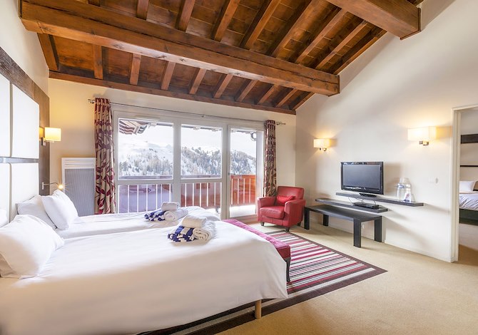 Communicerende kamer 3 personen volpension - Hotel Club MMV Les 2 Domaines 4* - Plagne - Belle Plagne