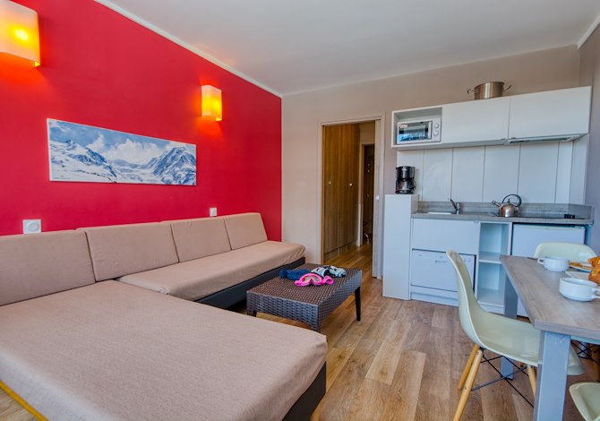Studio 4 Personen met cabine - Résidence Le New Chastillon 4* - Isola 2000