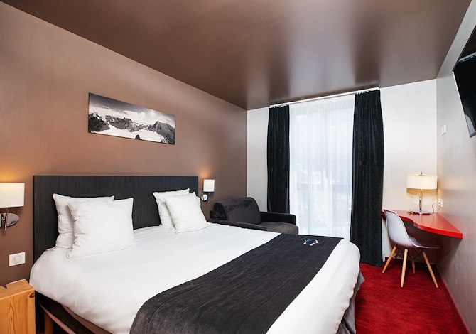 Superior Kamer appartement 4 Personen (doubled) met ontbijt - Hôtel du Soleil Le Parc Hôtel 4* - Serre Chevalier 1200 - Briançon