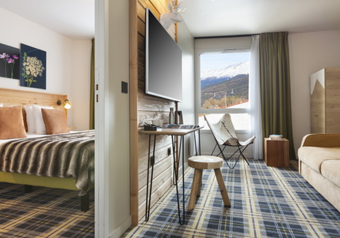Comfort Kamer appartement 3 Personen (tweepersoonsbed) - SOWELL Family La Lauzière 3* - Plagne Montalbert