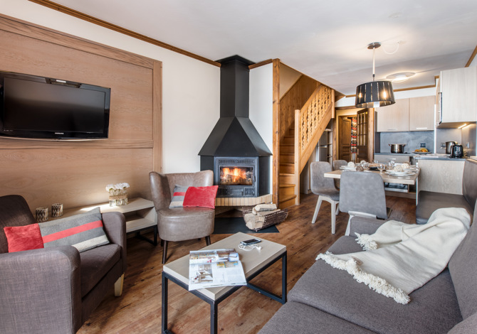 4-kamer appartement openhaard - Soleil - 2 t/m 6 personen - Résidences Village Montana 4* - Dutchweek - Val Thorens