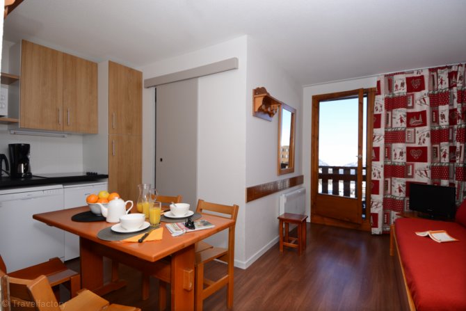 2-kamer appartement - 1 t/m 6 personen - Résidence Odalys Le Cervin 3* - Plagne Soleil