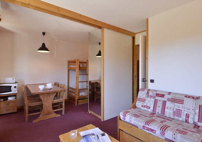 Studio deelbaar 4 personen uitzicht op de pistes CS1311 - travelski home classic - Résidence Croix du Sud - Plagne - Belle Plagne