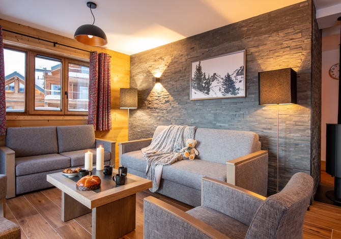 2-kamer appartement - 2 t/m 4 personen - Résidence CGH White Pearl Lodge & Spa 5* - Plagne Soleil