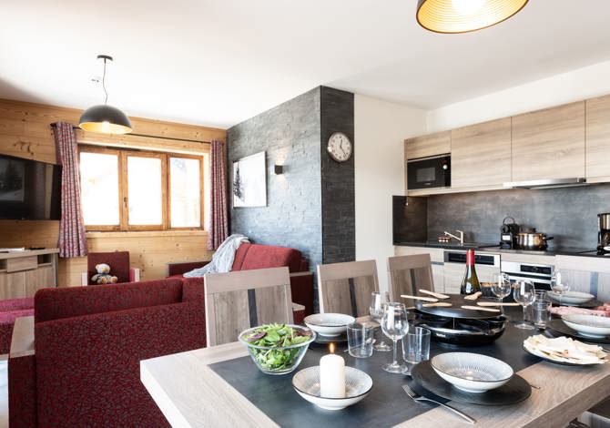 4-kamer appartement - 4 t/m 8 personen - Résidence CGH White Pearl Lodge & Spa 5* - Plagne Soleil