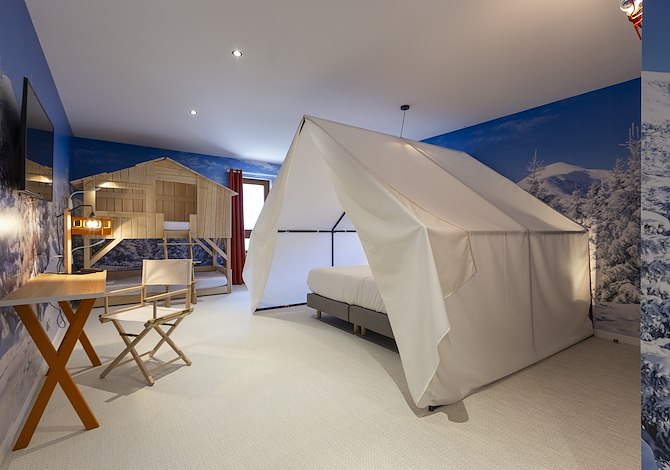 Tent Kamer appartement 4 personen (2ad&2enf) op Basis van Halfpension - Hôtel Base Camp Lodge - Bourg Saint Maurice