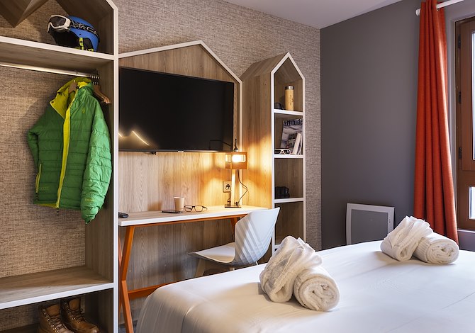 Slaapkamer 2 Personen Cordée Ontbijt - Hôtel Base Camp Lodge - Les Deux Alpes Venosc