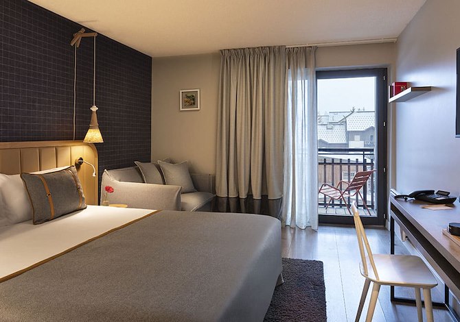 Slaapkamer 4 personen Superior (2ad&1enf) FLEX30 DP - Heliopic Hôtel & Spa - Chamonix Centre