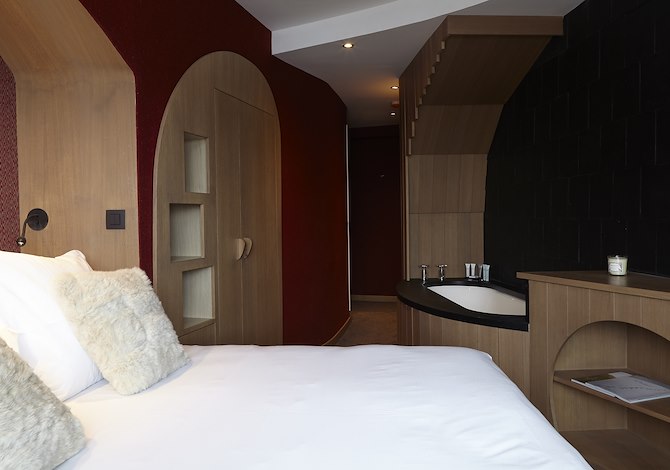 Slaapkamer Superieure 2 Personen in halfpension - Hôtel des Dromonts *** - Avoriaz