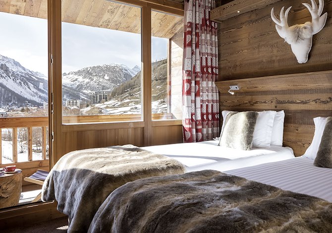 Kamer appartement 3 personen (2 volwassenen + 1 kind) - Hôtel Ski Lodge 3* - Val d'Isère Centre