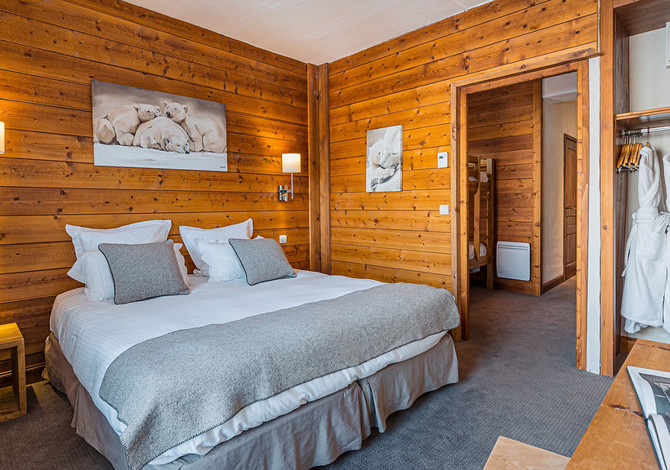 Kamer appartement 4 personen Familiaal Ontbijt - Hôtel Carlina 4* - Plagne - Belle Plagne