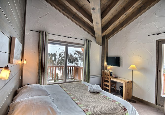 Kamer appartement voor 2 personen Superieur Halfpension - Hôtel Carlina 4* - Plagne - Belle Plagne