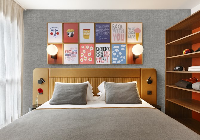 Slaapkamer 3 personen RockySupérieur (2 volwassenen + 1 kind) niet-terugbetaalbaar - RockyPop Flaine Hôtel & Spa 4* - Flaine Forum 1600