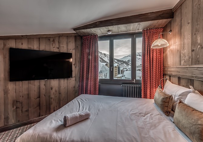 Kamer appartement 4 personen Duplex Ontbijt - Hôtel Le Val d'Isère - Val d'Isère Centre