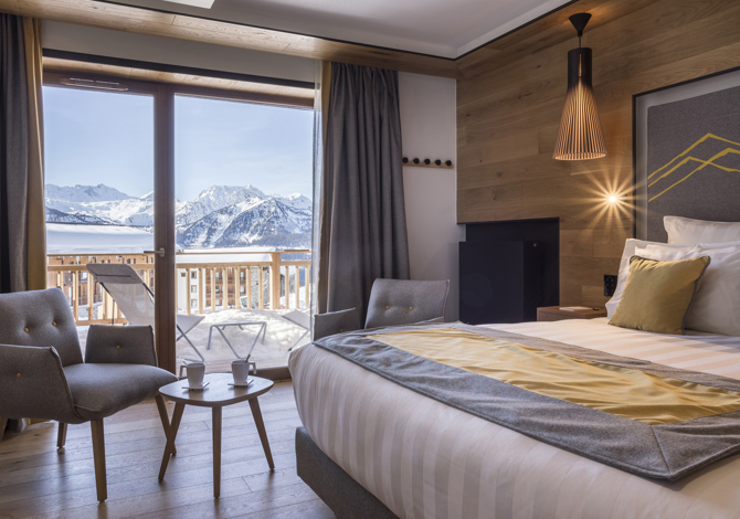 Kamer appartement voor 2 personen Excellence 1/2 Pension - Hôtel Alparena 4* - La Rosière