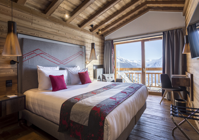Kamer appartement 2 personen Superior 1/2 Pension - Hôtel Alparena 4* - La Rosière